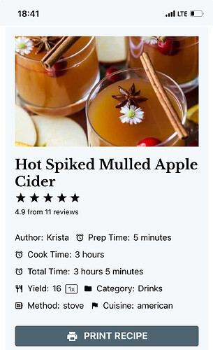 Apple cider recipe