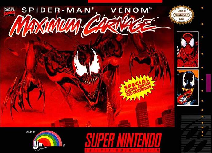 Spider-Man and Venom: Maximum Carnage Game Box Art