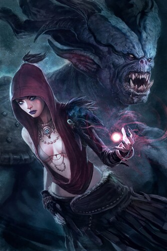 Dragon Age Origins Morrigan and Ogre by Jason Chan