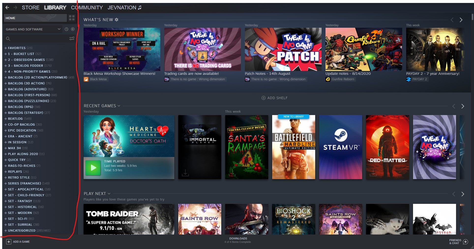 Steam Backlog, a free tool to organize your Steam library